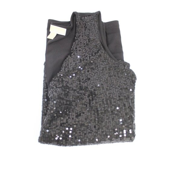 Michael Kors Sequined Tank Top Womens M Black Layered Summer Wedding Relaxed Fit - Picture 10 of 10